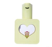 Distributeur de savon mousse sans contact avec capteur automatique, rechargeable par USB avec réservoir de 400 ml, montage mural pour une distribution continue et hygiénique de la mousse (jaune citron