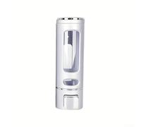 Distributeur de savon mural 400 ml avec chambre transparente pour surveiller les niveaux de savon et mécanisme à bouton-poussoir pour une distribution simple dans la salle de bain ou la cuisine (A)