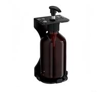 Distributeur de savon mural à pompe manuelle pour gel douche, shampooing - Support d'angle pour salle de bain et cuisine Noir 21 x 6,5 x 16,5 cm (1 flacon)