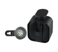 Distributeur de savon mural avec mécanisme de pression et ventouse, étanche, sans perçage, convient pour la salle de bain et la cuisine (noir)