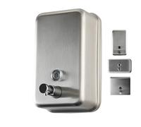 Distributeur de Savon Mural en Acier Inoxydable pour Salle de Bain - Design supérieur avec Pompe Anti-Fuite de qualité supérieure et Doublure Anti-Corrosion