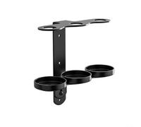 Distributeur de savon mural en acier inoxydable pour salle de bain, gel douche, shampooing, bouteille de stockage, design peu encombrant pour les zones humides (3 trous)