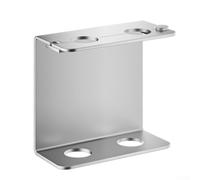 Distributeur de savon mural en acier inoxydable pour salle de bain, rangement sécurisé pour bouteilles de gel douche, finition noire, design peu encombrant pour la maison et l'école (brossé)