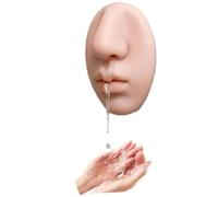 Distributeur de savon mural en forme de nez réaliste, distributeur de savon en silicone amusant, distributeur mural en silicone, pompe liquide rechargeable pour salle de bain et cuisine (A)