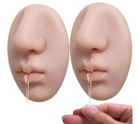 Distributeur De Savon Mural en Forme De Nez Réaliste, Distributeur De Savon for Les Mains en Silicone Amusant, Rechargeable, Support Original en Silicone(2pcs)