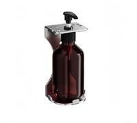 Distributeur de savon mural manuel avec support pour shampooing, après-shampooing, gel douche, savon à vaisselle adapté pour salle de bains, cafés et magasins (1 flacon)