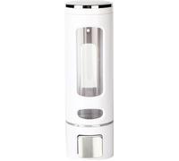 Distributeur de Savon Mural Manuel Lotion Shampoing Liquide en ABS MUMENG - Blanc - 500ml
