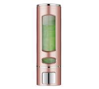 Distributeur de savon mural pour les mains, distributeur de douche de 400 ml, distributeur de gel et organisateur pour salle de bain, cuisine, hôtel, distributeur de savon liquide rechargeable (rose)