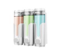 Distributeur de savon mural - Récipient rechargeable 21 x 20 cm, pompe manuelle en ABS durable, installation sans perçage, utilisation facile | Distributeur de savon liquide pour salle de bain, cuisin