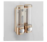 Distributeur de Savon Mural sans Perçage, Distributeur Gel Douche Shampooing pour Salle de Bain Hôtel Toilette, Réservoir Transparent Amovible (1)