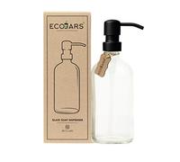 Distributeur de savon noir mat, pot en verre vintage de style clair, en acier inoxydable, 500 ml, boîte cadeau de pendaison de crémaillère