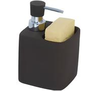 MSV Distributeur de Savon & Porte éponge céramique Malaga Chocolat