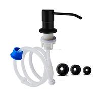 Distributeur de Savon pour évier de Cuisine - Distributeur de Savon intégré - Tête de Pompe avec Tube d'extension de 116,8 cm (Noir)