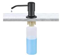 Distributeur de savon pour évier - Pompe à liquide rotative à 360° | Bouteille de savon pour comptoir de cuisine, rechargeable à pression manuelle, en acier inoxydable, outils de nettoyage ménager, ac