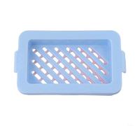 Distributeur de savon pour les mains avec maille élastique pour une meilleure production de mousse et un stockage du savon, compact et facile à entretenir pour plusieurs zones domestiques (bleu)