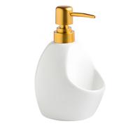 Distributeur de Savon pour Les Mains Distributeur de Savon en céramique, Bouteille Lotion 500ml avec Pompe, for Salle Bain, Cuisine, Nouvelle Maison Décoration Moderne pour Salle de Bain(White)