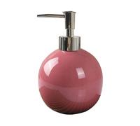 Distributeur de savon pour les mains en céramique - Distributeur de savon pour les mains - Style rustique rayé - En plastique - Décoration printanière - Rose - B
