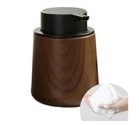 Distributeur de Savon pour Les Mains Gel Douche moussant en Flacon Poussoir de 255 ML (9 oz) avec Texture Bois et shampoing Décoration Moderne pour Salle de Bain