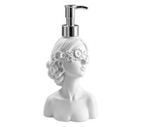 Distributeur De Savon pour Les Mains Ornement de comptoir en Forme de Fille | Distributeur Lotion Corporelle Pour après-shampooing, gel douche, shampooing, maison, dortoir et coiff Blanc