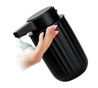 Distributeur de savon pour les mains sans contact Noir PM | Pompe automatique avec large accès de recharge pour évier de salle de bain Placement de comptoir Évier domestique partagé