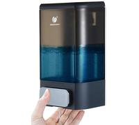Distributeur de savon pour mains - 1000 ml - Montage mural - Distributeur de lessive pour shampoing, liquide vaisselle pour évier - Gris
