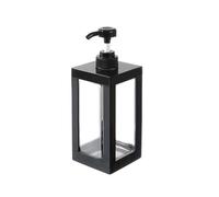 Distributeur de Savon pour Salle de Bain Distributeur Polyvalent de Bouteille Pompe Lotion en Plastique Rechargeable très Grande capacité Décoration de Cuisine esthétique(Black,M)