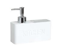 Distributeur de savon rechargeable moderne pour l'organisation de la cuisine, les mains, la nouvelle maison (blanc)