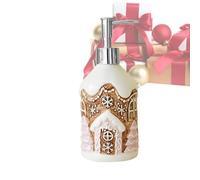 Distributeur de savon rechargeable pour lotion, liquide - Décoration | Distributeur de savon de Noël se concentre sur une bouteille rechargeable avec un design festif de vacances