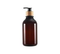 Distributeur de savon rechargeable style ferme pour salle de bain, cuisine, lotion en plastique résistant à la rouille, noir, 167 x 64 mm, noir/thé/blanc (noir)