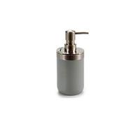 Distributeur de Savon Rond Inox et Plastique Gris