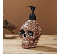 Distributeur de Savon Skull avec Pompe Antirouille, Bouteille de Lotion Liquide Rechargeable pour Salle de Bain, Chambre et Cuisine.