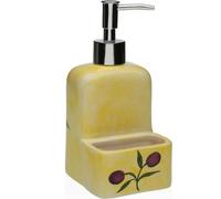 Distributeur de savon Versa en céramique ABS Dolomite Olive 9 x 18,5 x 8 cm