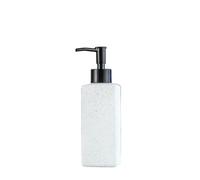 Distributeur de Savon Vide en Verre pour Salle de Bain, Flacon de Lotion rectangulaire Multicolore, Disponible pour Salle de Bain, Cuisine, Maison (Blanc)