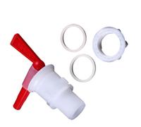 Distributeur de seau de fermentation en plastique rouge et blanc 11 x 8 cm | Distribuez sans effort de la bière et des boissons faites maison avec un robinet en plastique étanche.