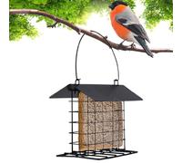 Distributeur de sébum - Mangeoire réutilisable avec protection contre les écureuils - Mangeoire pour oiseaux sauvages, colibris sauvages, pics et toutes les espèces d'oiseaux