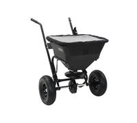 Épandeur Noir PVC et Acier Épandeur pour Pelouse Outil jardin Entretien vidaXL v