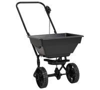 Distributeur de Sel PVC et Acier Noir 15 L Épandeur d'Engrais Semences vidaXL