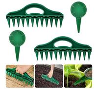 Distributeur de Semences,4 Pièces Entretoise de Graines de Jardin avec Distributeur,Semoir à Graine,Jardinière de Sol à 12 Trous,Entretoise de Semis,pour Ferme de Légumes de Jardin