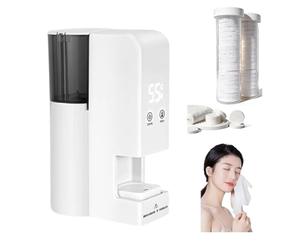 Distributeur de serviettes chaudes, chauffe-serviettes automatique, chauffe-serviettes for le visage, chauffe-serviettes jetable portable amélioré for le spa et les soins, comprend 100 ser.