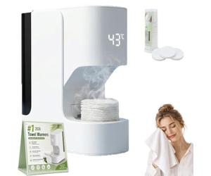 Distributeur de Serviettes Chaudes for Le Visage, avec Chauffage en 5 Secondes jusqu'à 55 °C (131 °F), for Salle de Bain Spa et Chauffe-Serviettes Domestique(Towel Warmers+20 PCS Towels)