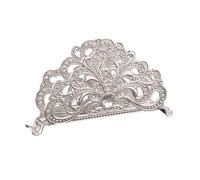 Distributeur de serviettes de table de restaurant pour comptoir, table, pique-nique, fête, argenté, 12 x 3 x 7 cm