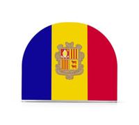 Distributeur de serviettes en acrylique transparent de 4 mm d'épaisseur, design moderne pour dîner/cocktail, salle de bain et table de chevet, robuste et durable, drapeau d'Andorre