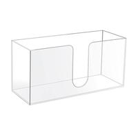 Distributeur de serviettes en papier acrylique transparent - Distributeur de comptoir pour serviettes à trois plis, multipliées, pliées en Z et pliées en C - Salle de bain, cuisine, restaurant