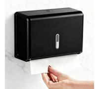 Distributeur de serviettes en papier, distributeur de serviettes en papier, 200 feuilles pliées en Z/Multifold, distributeur de papier pour cuisine, salle de bain, bureau, restaurant, noir