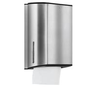 Distributeur de serviettes en papier KEUCO, fente de visualisation pour l'indication du niveau de remplissage, 14985170000, Couleur: aluminium anodisé argent / noir