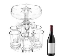 Distributeur de shot - Bec verseur | Distributeur de boissons | Distributeur de boissons pour les fêtes, les jeux à boire à la maison, les shots en acrylique sans pour jus, spiritueux, cidre