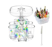Distributeur De Shots Verseur D'alcool - Structure En Plastique Transparent, Système De Bec Verseur À Débit Précis, Verse Des Shots Égaux Sans Déversement, Accessoire Idéal Pour Les Réunions De Dégust
