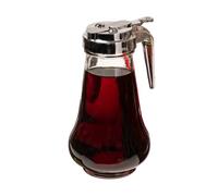 Distributeur de sirop 420 ml - Bouteille en verre avec bec verseur anti-goutte pour sirop d'érable, vinaigrette, miel, sucre, huiles, sauces, et condiments - Pancakes et gaufres, cafés et restaurants