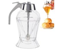 Distributeur De Sirop De Miel - Support Pour Glaçage Sucré, Pot Verseur Par Gravité, Bouchon Inférieur Scellé, Cadre D'affichage Compact | Serveur De Garniture De Bar À Café Pour Gaufres, Toasts, Dess