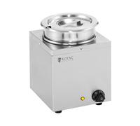 Royal Catering Distributeur de Soupe Récipient Restauration RCBM-1/4R | (plastique et inox, 3,2L, plage de température 30-110 °C, 200W, incl. Couvercle)